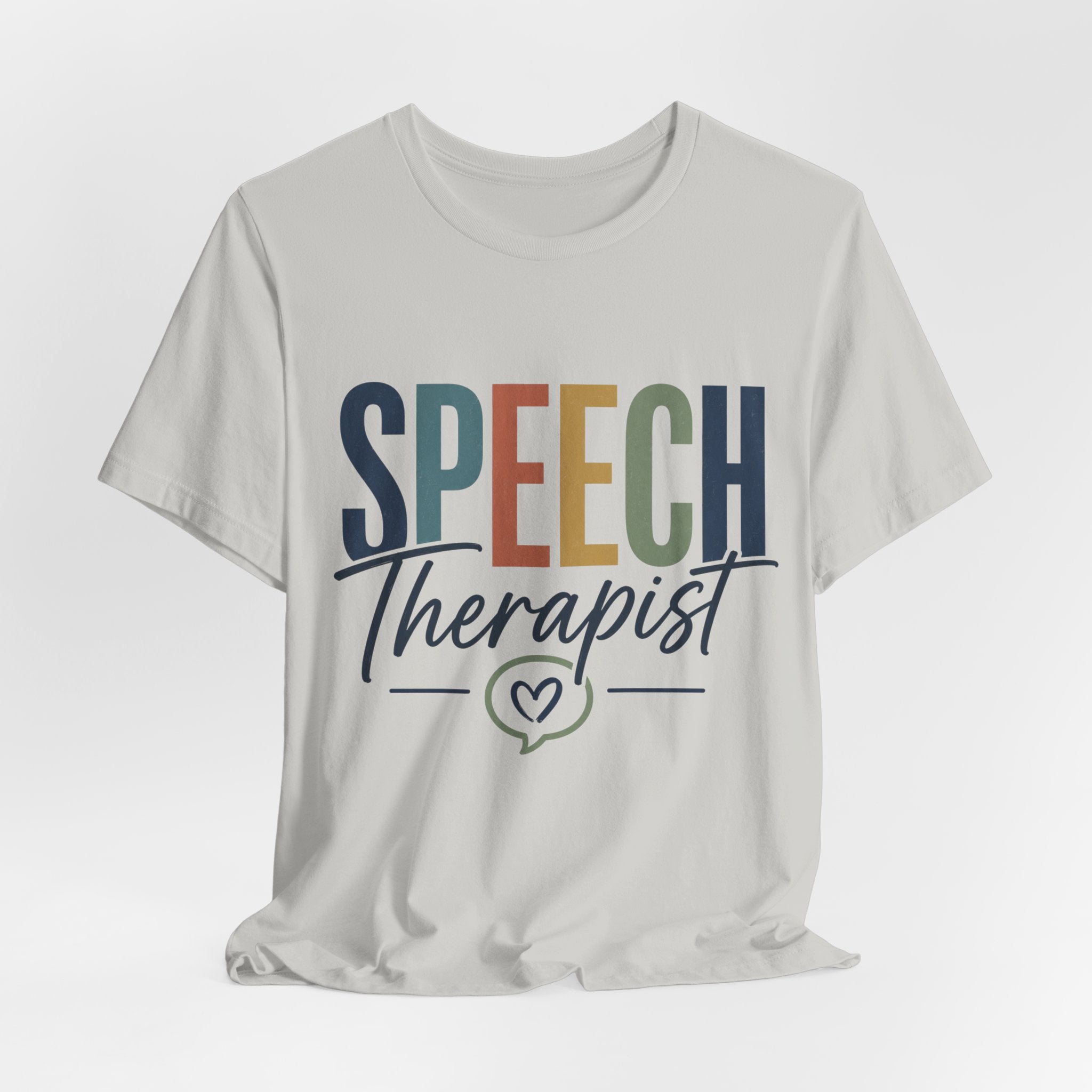 Speech Therapist Shirt | SLP T-Shirt | Heart Typography Graphic Tee | Speech Language Pathologist Gift | Therapist Appreciation Apparel