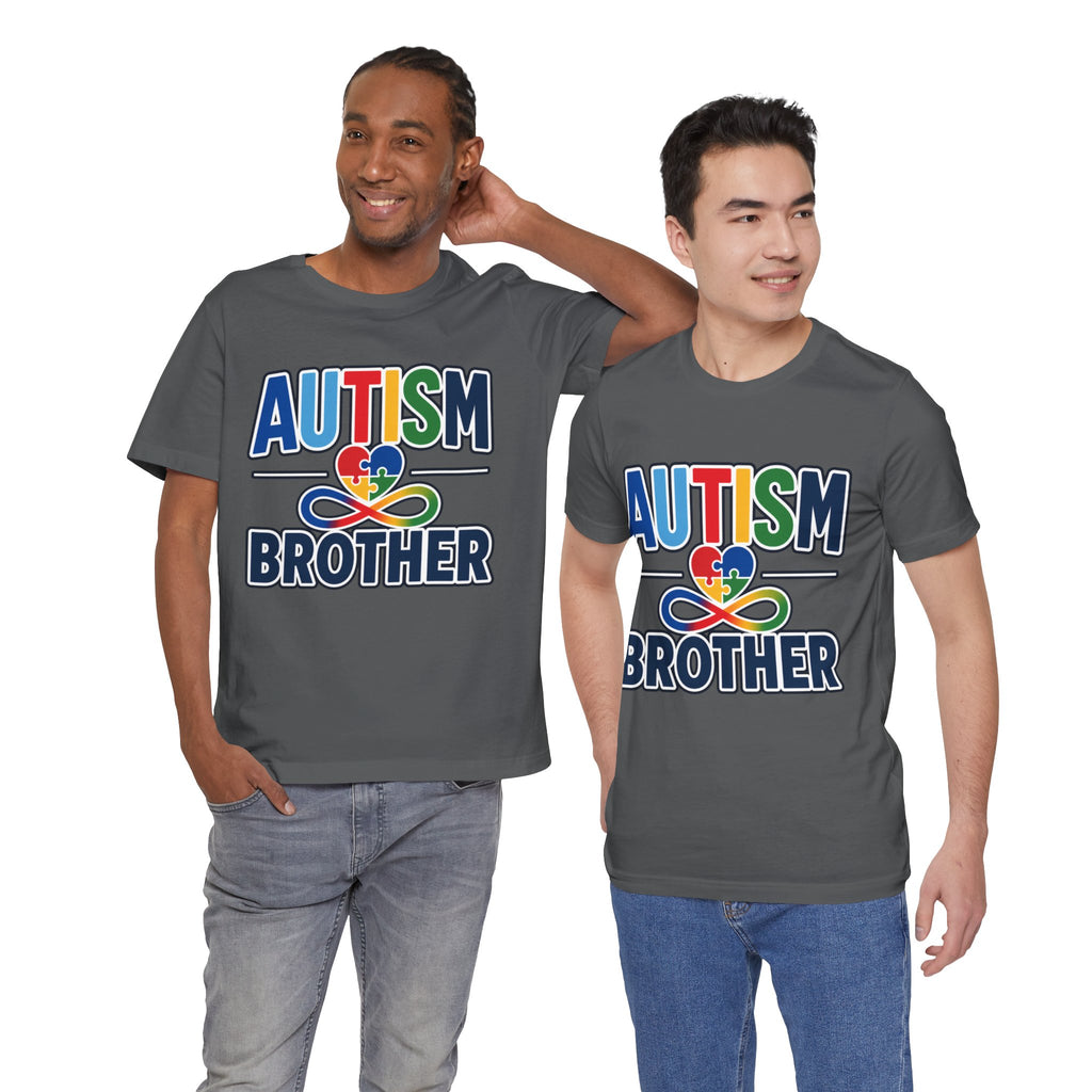 Autism Brother Shirt | Puzzle Heart Infinity T-Shirt | Proud Autism Sibling Tee | Autism Awareness & Acceptance Gift for Brother