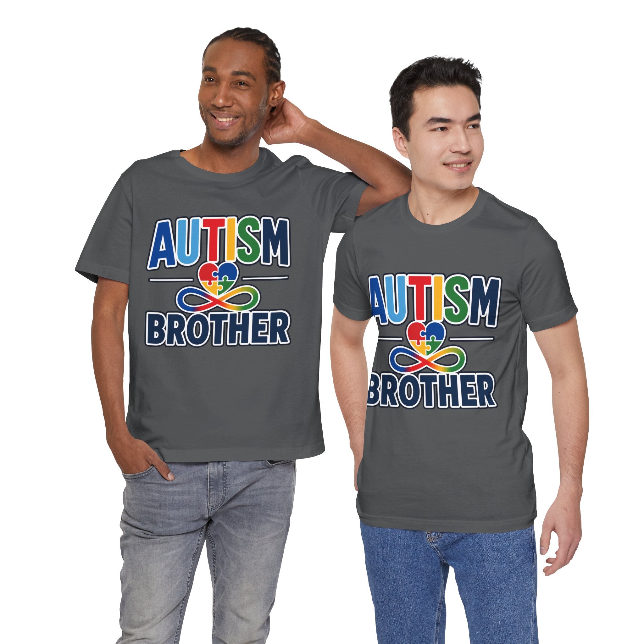 Autism Brother Shirt | Puzzle Heart Infinity T-Shirt | Proud Autism Sibling Tee | Autism Awareness & Acceptance Gift for Brother