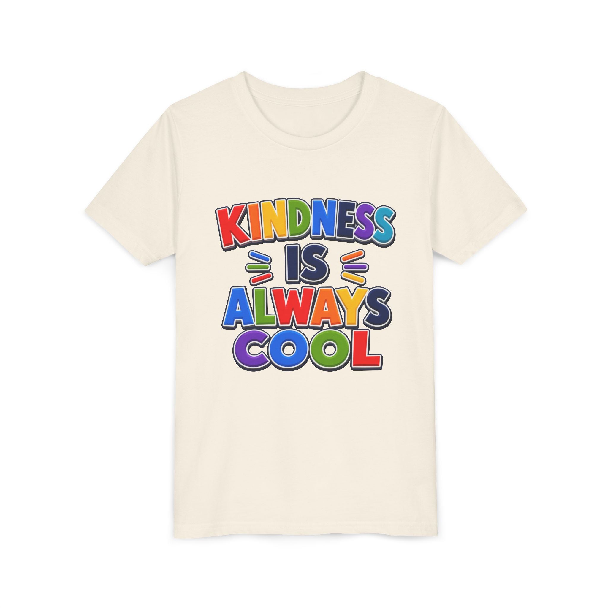 Kindness Is Always Cool Youth Tee | Rainbow Kids Shirt, Positive Message