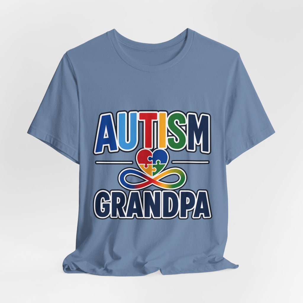 Autism Grandpa Shirt | Puzzle Heart Infinity T-Shirt | Proud Autism Grandpa Tee | Autism Awareness & Acceptance Gift for Grandpa