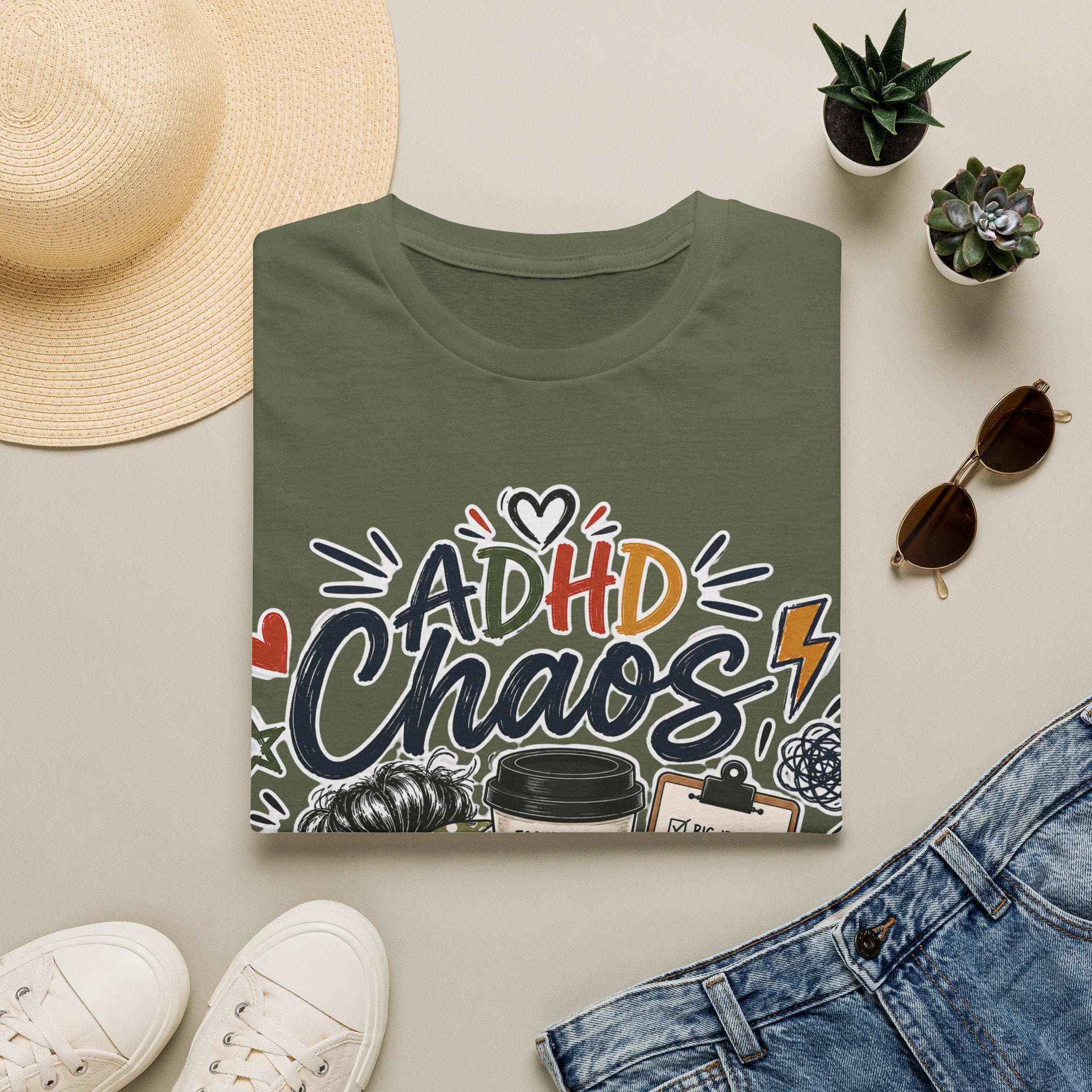 ADHD Chaos Coordinator Shirt | Funny ADHD T-Shirt | ADHD Awareness Graphic Shirt | Mental Health Gift | Coffee & Chaos Apparel