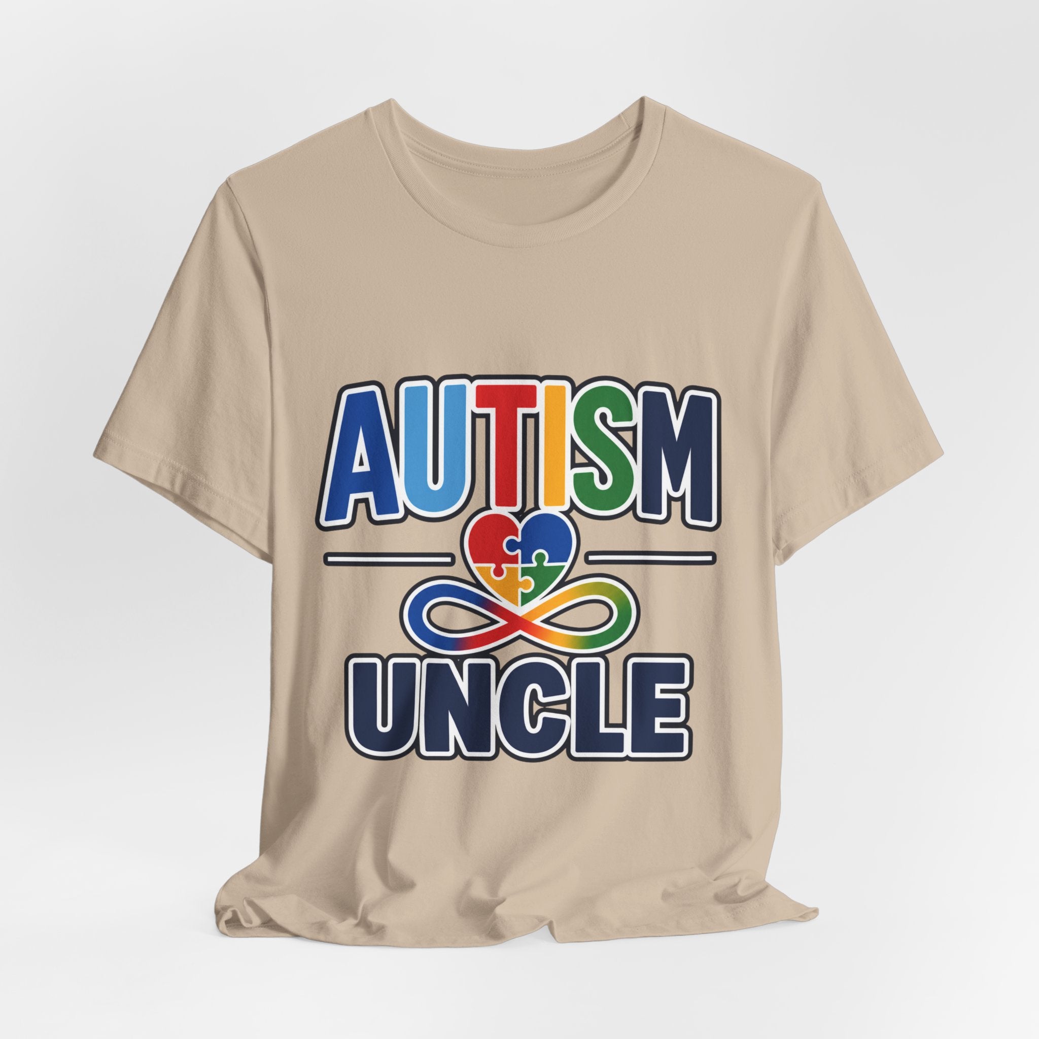 Autism Uncle Shirt | Proud Autism Uncle T-Shirt | Colorful Puzzle Ribbon Infinity Design | Autism Awareness & Acceptance Gift | Special Needs Family Apparel
