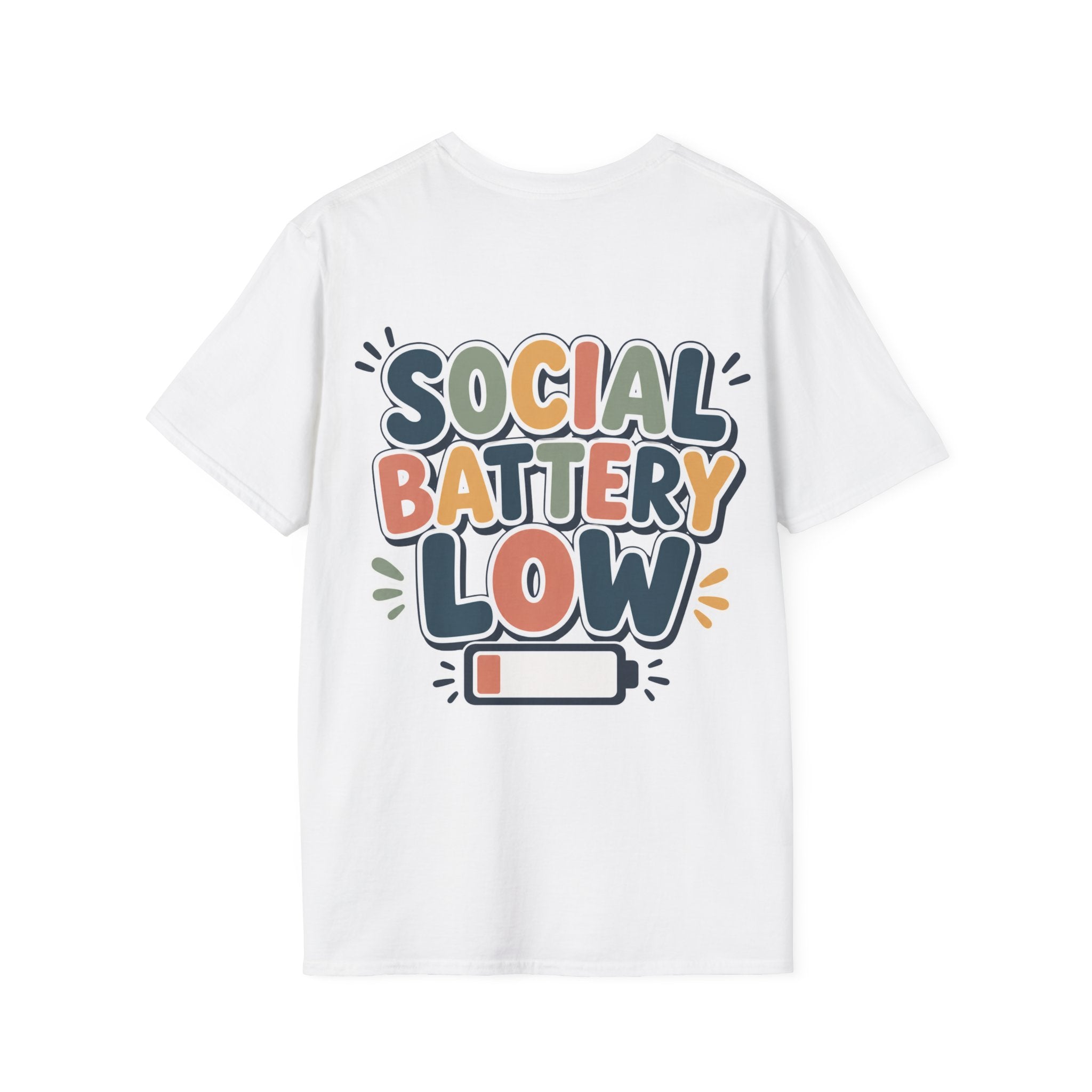 Social Battery Low Shirt | Introvert Tee | Funny Social Anxiety Shirt | Neurodivergent Apparel | ADHD Autism Mental Health Gift
