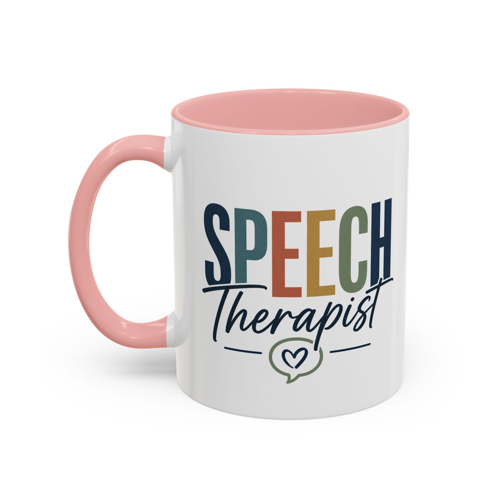 Speech Therapist Coffee Mug | Colorful Lettering Accent Mug