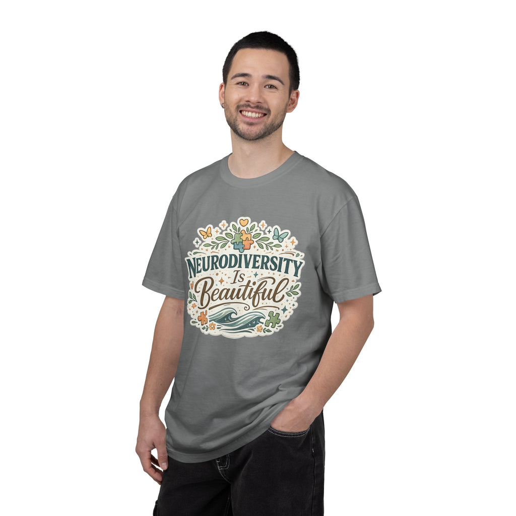 Neurodiversity Is Beautiful T-shirt | Floral Wave Awareness Tee
