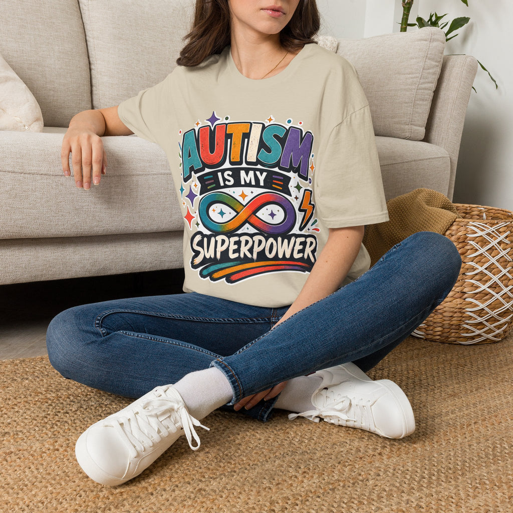 Autism Is My Superpower Shirt Autism Awareness T Shirt Autism Acceptance Tee Infinity Heart Puzzle Design Neurodiversity Gift Unisex