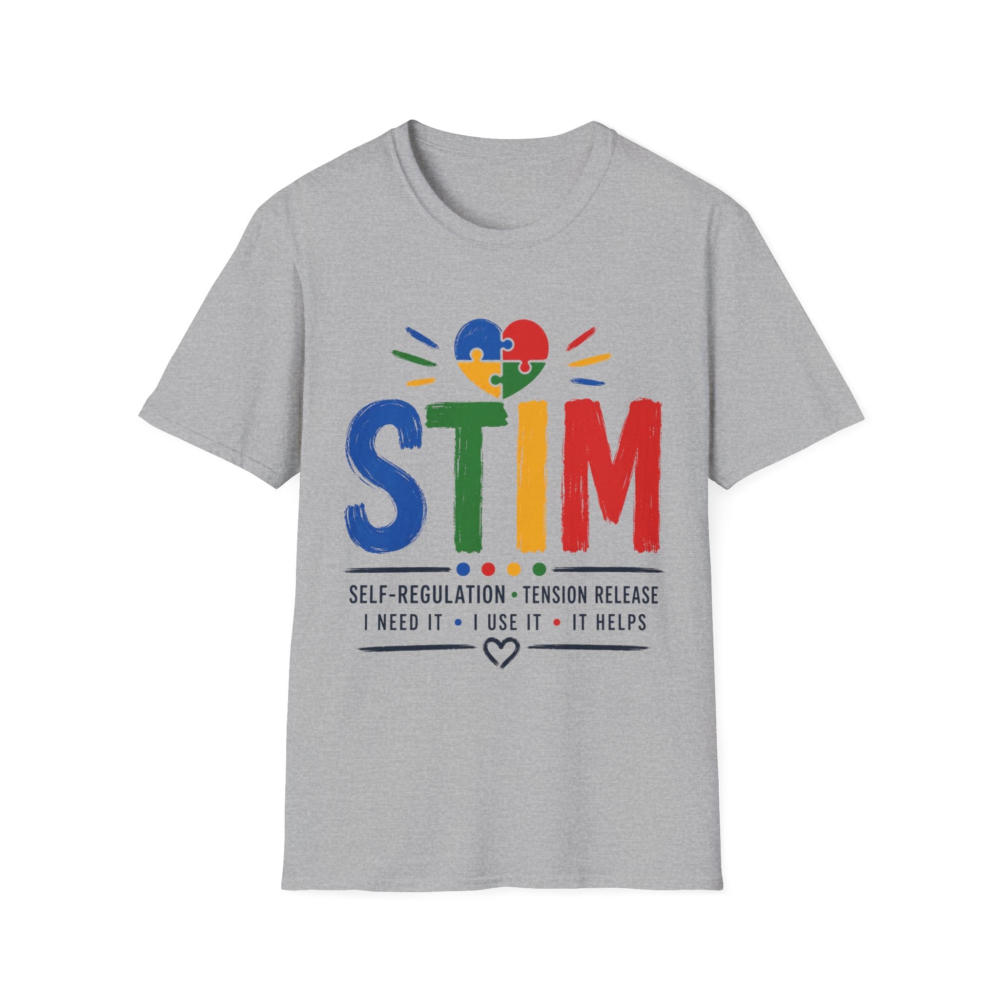 Autism Sensory Shirt | STIM Puzzle Heart Autism Awareness Shirt, Sensory Regulation Support Gift