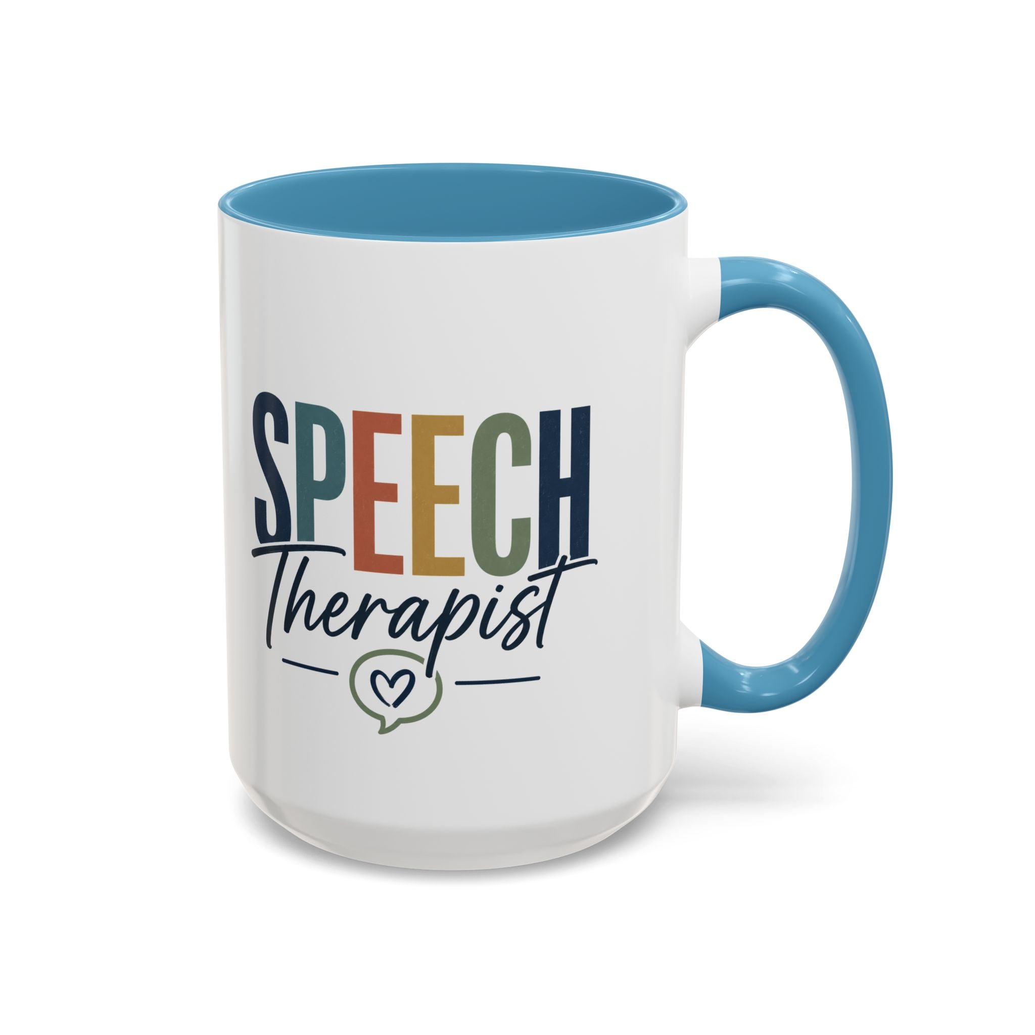 Speech Therapist Coffee Mug | Colorful Lettering Accent Mug