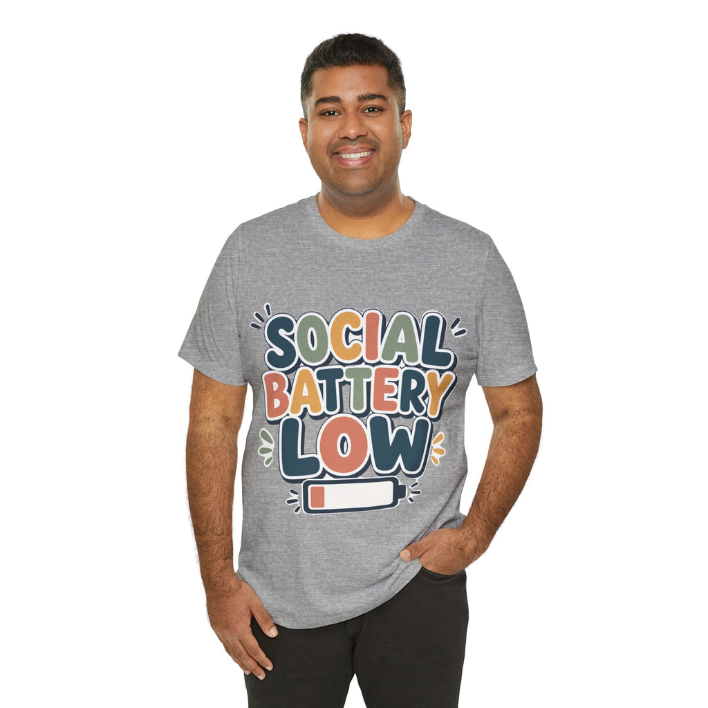 Social Battery Low T-Shirt — Funny Introvert Tee
