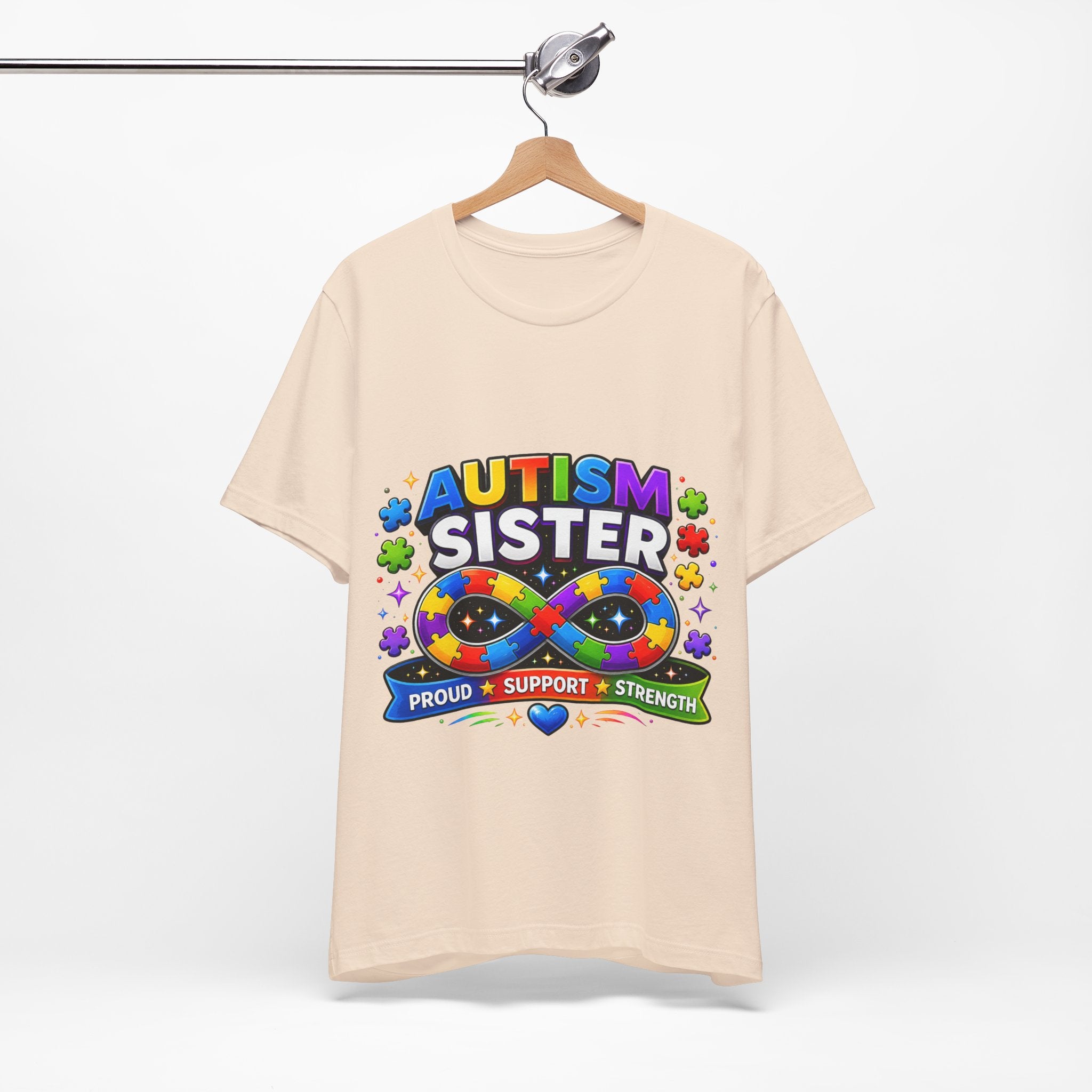 Autism Sister Tee | Puzzle Infinity Support Strength Shirt