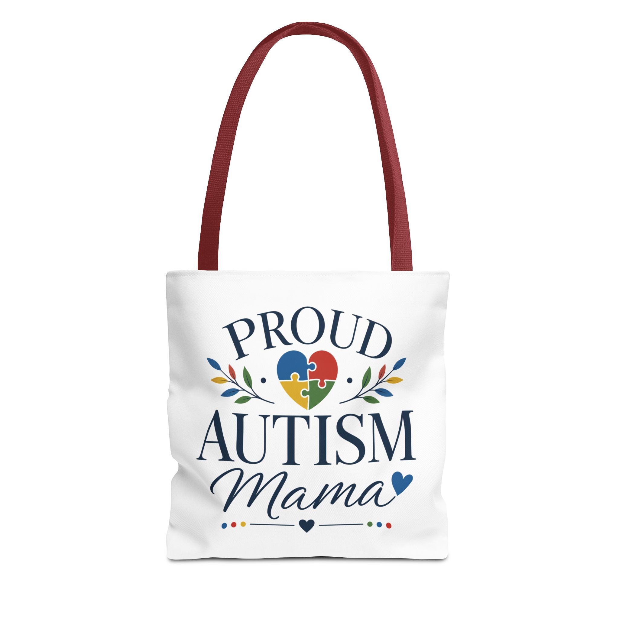 Proud Autism Mama Tote Bag | Puzzle Heart Support Awareness