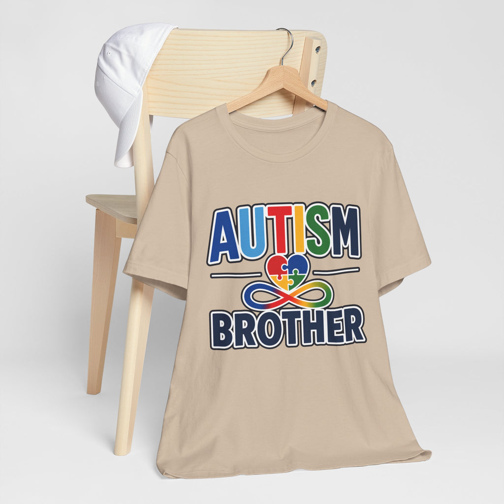 Autism Brother Shirt | Puzzle Heart Infinity T-Shirt | Proud Autism Sibling Tee | Autism Awareness & Acceptance Gift for Brother