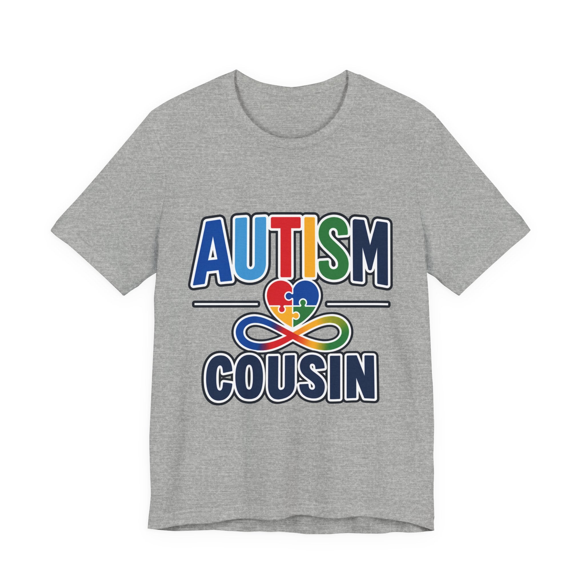 Autism Cousin Shirt | Proud Autism Cousin T-Shirt | Puzzle Heart Infinity Design | Autism Awareness & Acceptance Gift | Special Needs Family Apparel Tee