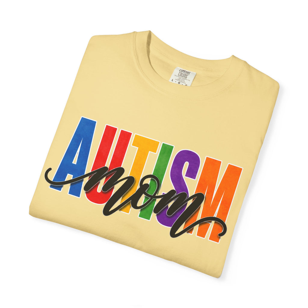 Autism Mom Shirt Autism Mom T Shirt Rainbow Block Letter Tee Script Mom Graphic Autism Awareness Autism Acceptance Gift for Mom