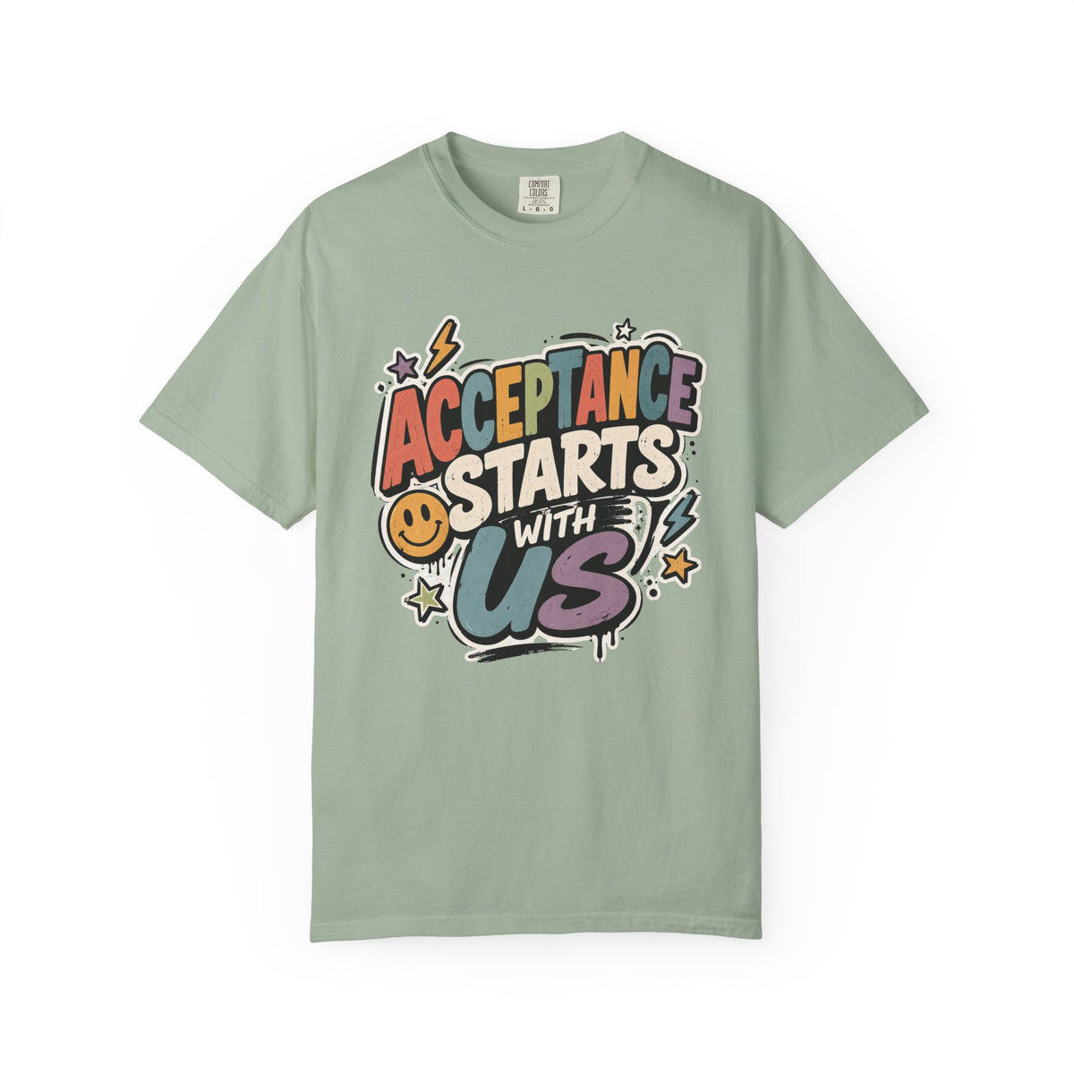Acceptance Starts With Us T-Shirt, Positive Message Graphic Tee, Autism Acceptance Shirt, Inclusion Advocate Gift, Special Ed Teacher