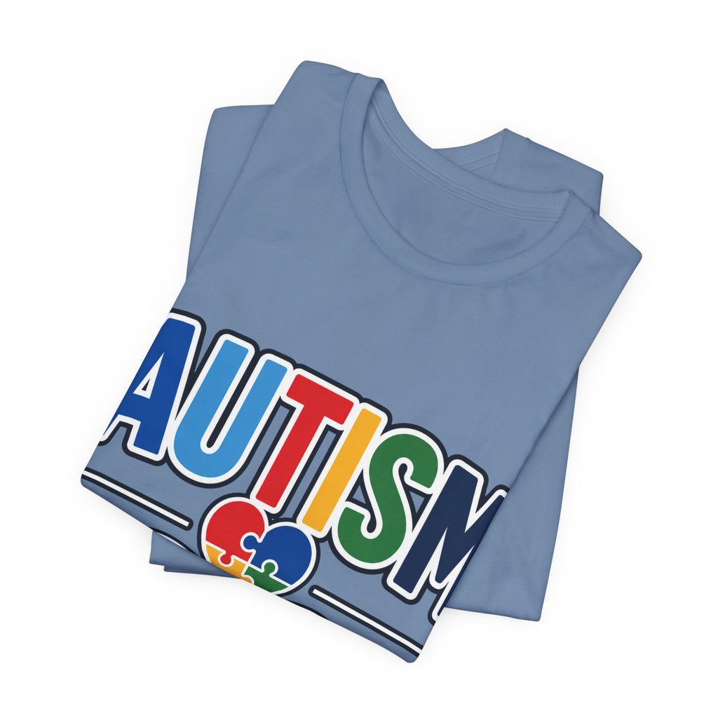Autism Dad Shirt | Proud Autism Father T-Shirt | Colorful Puzzle Heart Infinity Design | Autism Awareness Gift for Dad | Autism Acceptance Tee