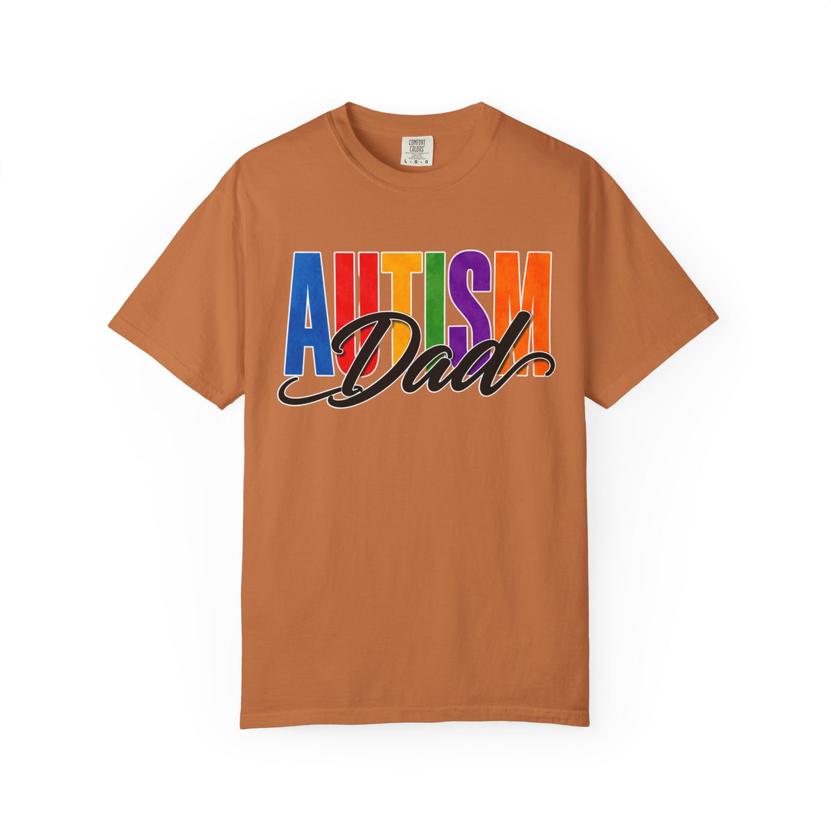 Autism Dad Shirt Autism Dad T Shirt Proud Autism Father Rainbow Block Letter Tee Autism Awareness Autism Acceptance Gift for Dad