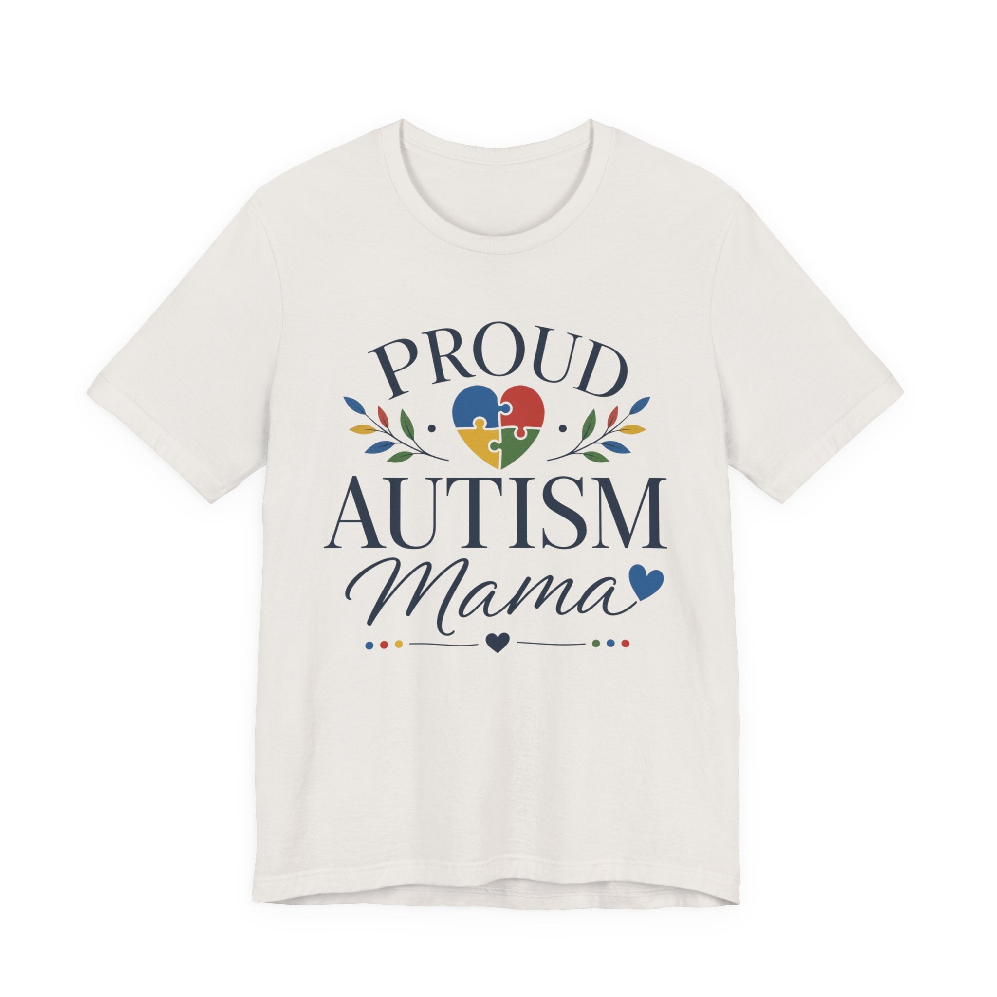 Proud Autism Mama T-Shirt | Puzzle Heart Mom Tee