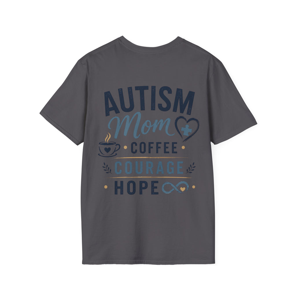 Autism Mom Shirt | Coffee Courage Hope Tee | Autism Mama T-Shirt | Special Needs Mom Gift | Autism Awareness Apparel | Neurodiversity