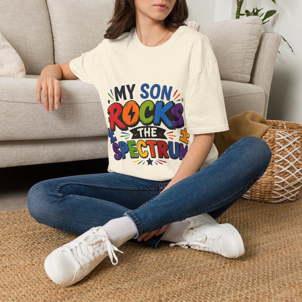 My Son Rocks the Spectrum Shirt, Autism Mom Shirt, Proud Autism Parent Tee, Autism Acceptance T-Shirt, Special Needs Mom Apparel