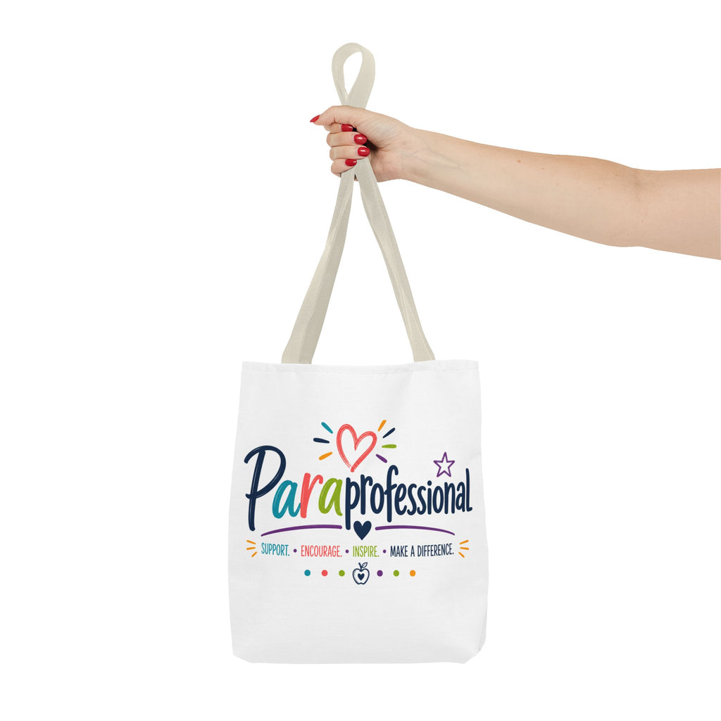 Paraprofessional Heart Logo Tote Bag | School Staff Appreciation