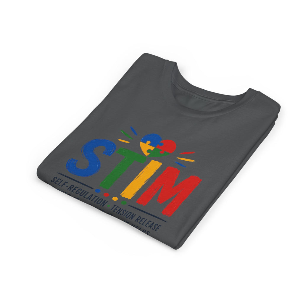 Sensory STIM Pride Heart Youth Tee | Autism Sensory Regulation Shirt