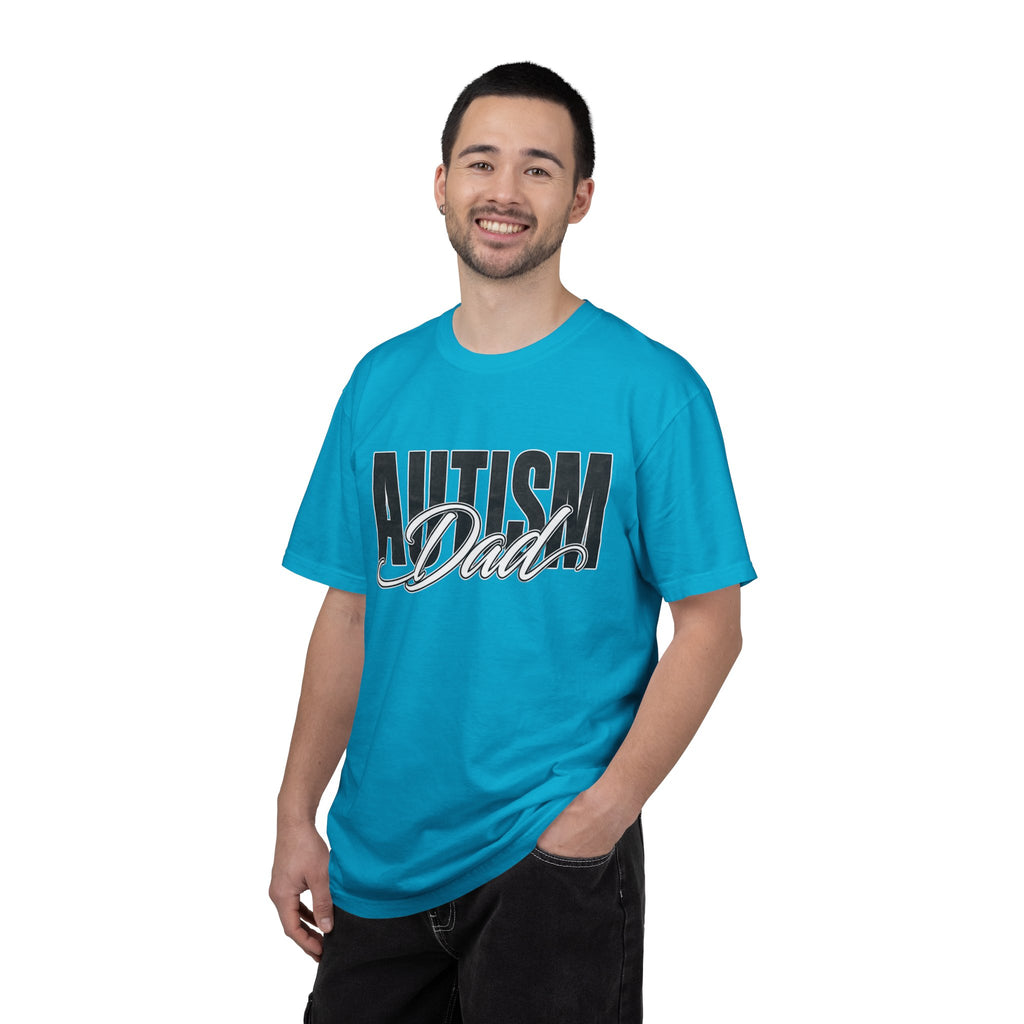 Autism Dad Shirt Autism Dad T Shirt Proud Autism Father Rainbow Block Letter Tee Autism Awareness Autism Acceptance Gift for Dad