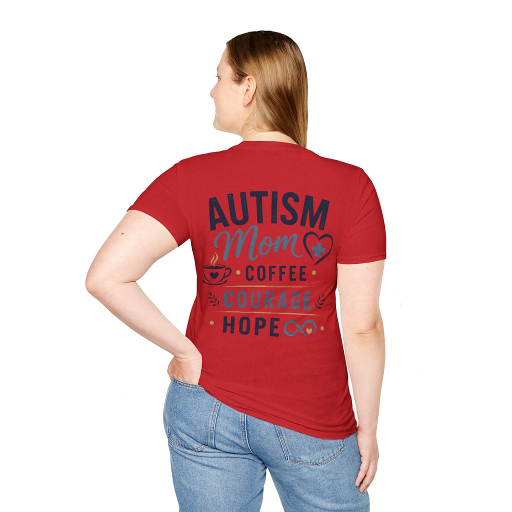 Autism Mom Shirt | Coffee Courage Hope Tee | Autism Mama T-Shirt | Special Needs Mom Gift | Autism Awareness Apparel | Neurodiversity