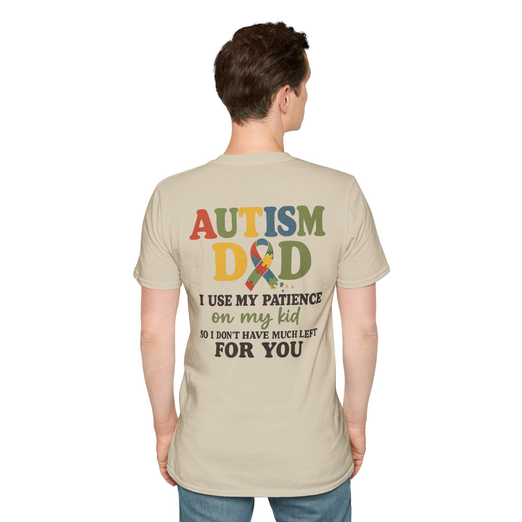 Autism Dad T-Shirt | Rainbow Puzzle Support Tee