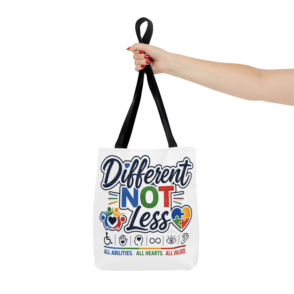 Different Not Less Tote Bag | Neurodiversity Awareness, All Abilities Design