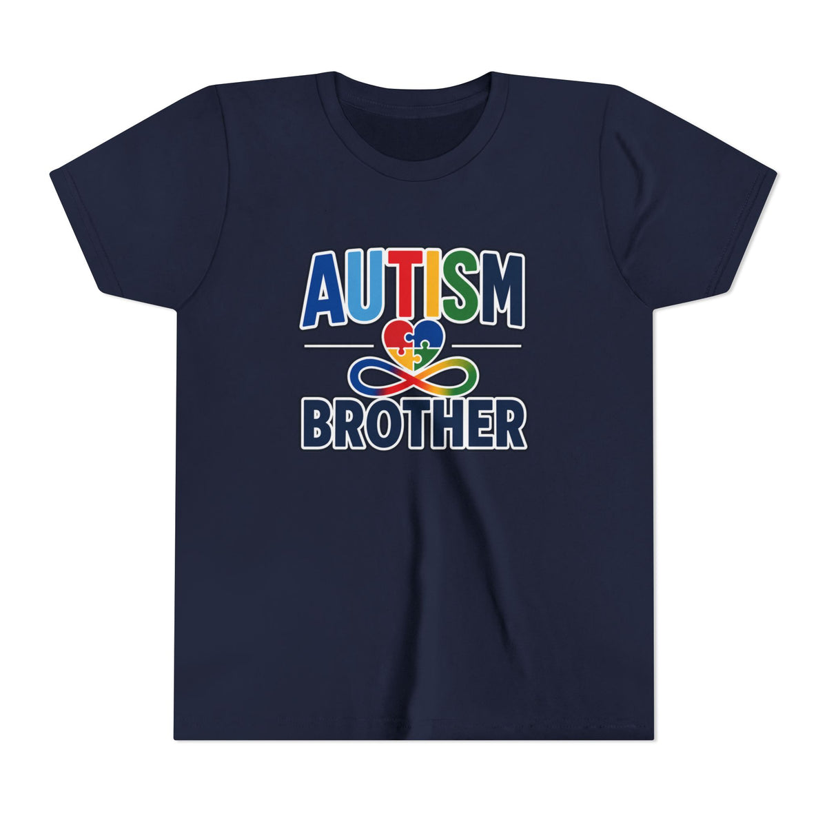 Autism Brother Youth Tee | Puzzle Heart Infinity Awareness Shirt
