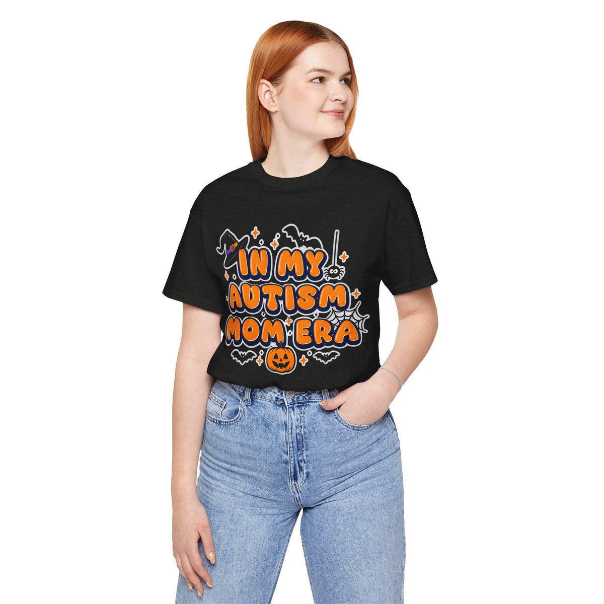 In My Autism Mom Era Tee | Halloween Pumpkin Witch Bat Spiderweb