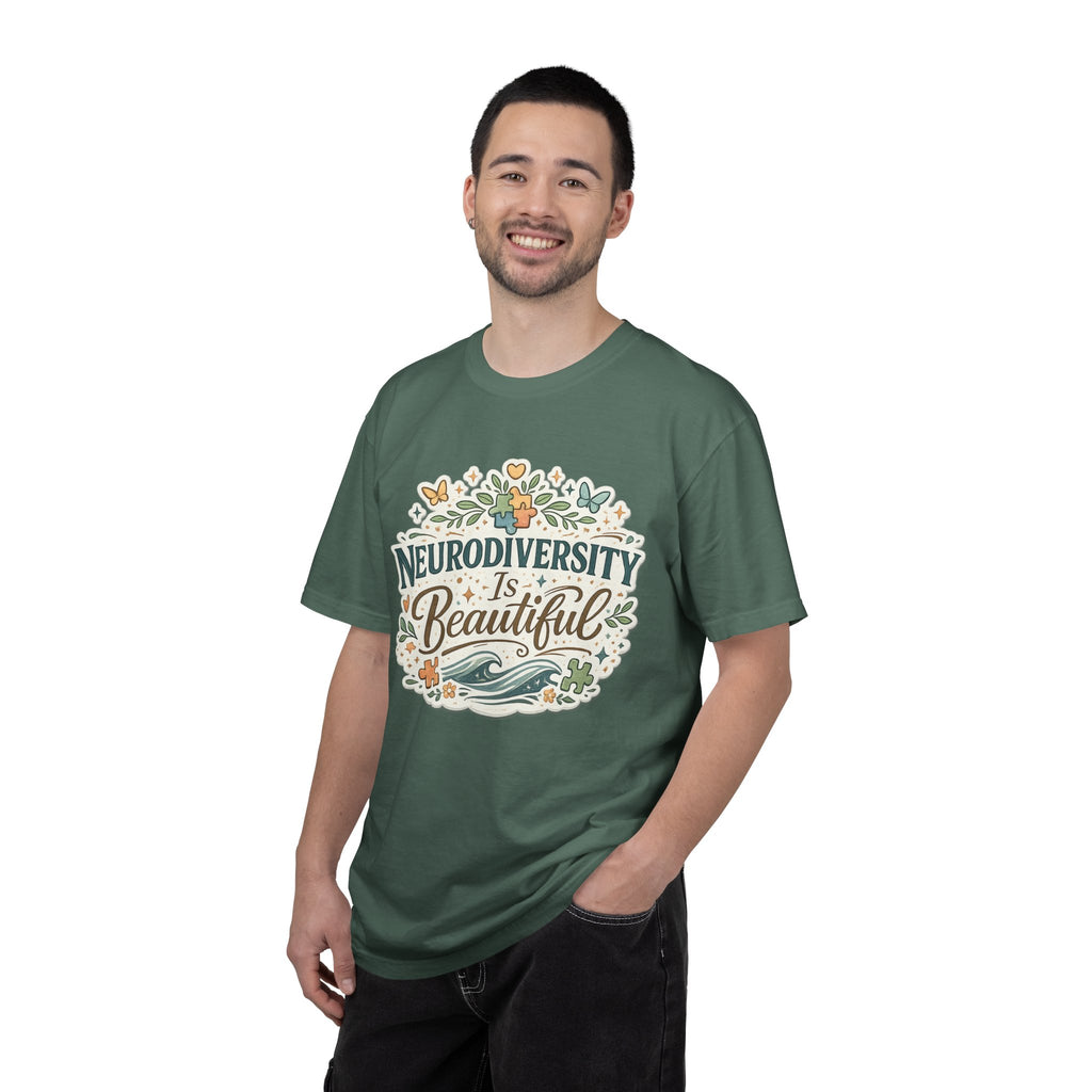 Neurodiversity Is Beautiful T-shirt | Floral Wave Awareness Tee