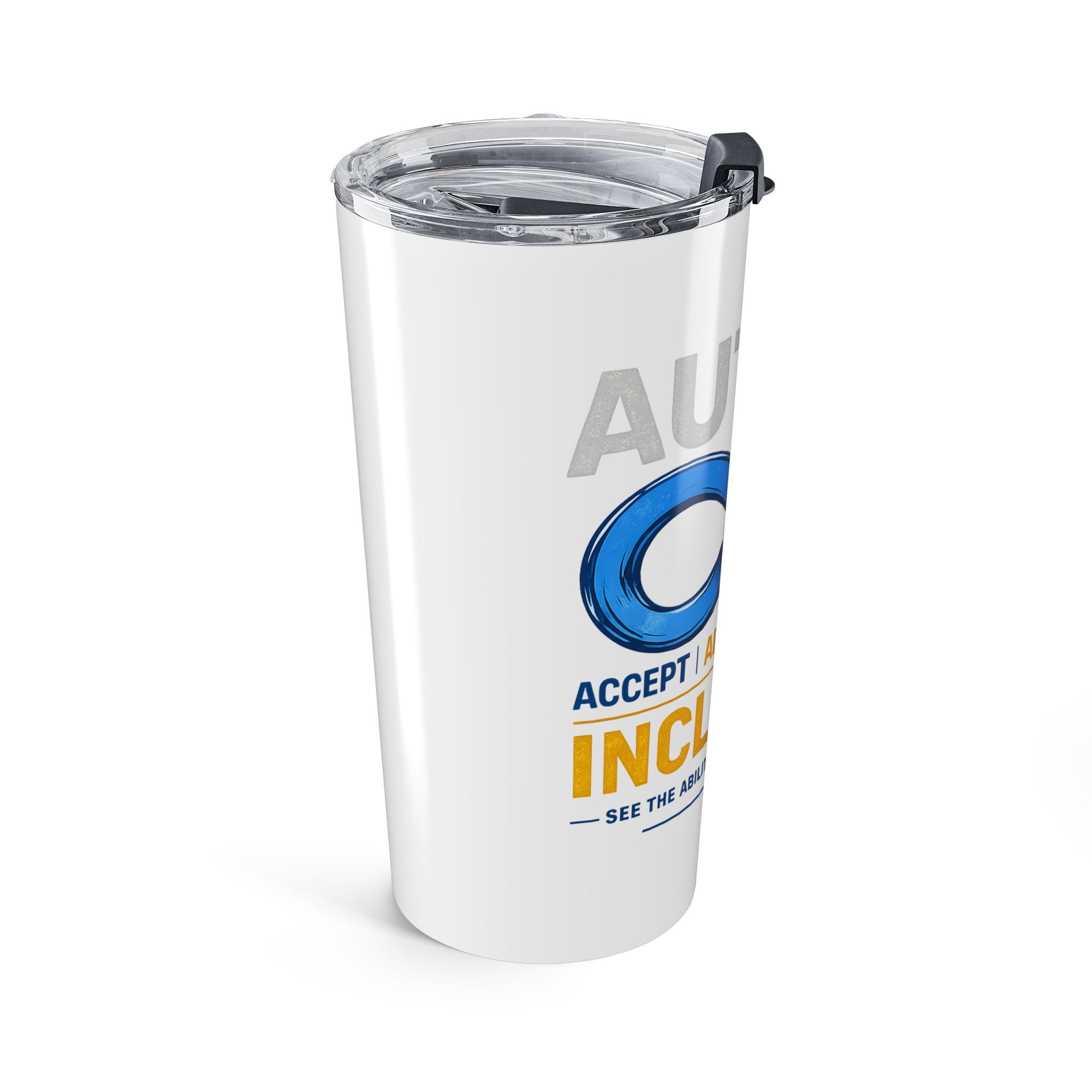 Autism Awareness 20oz Tumbler | Accept Adapt Advocate Travel Mug | Autism Acceptance Gift | Insulated Stainless Steel Cup