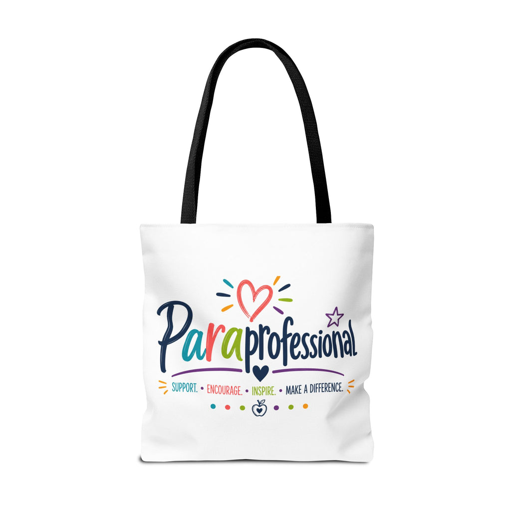 Paraprofessional Heart Logo Tote Bag | School Staff Appreciation