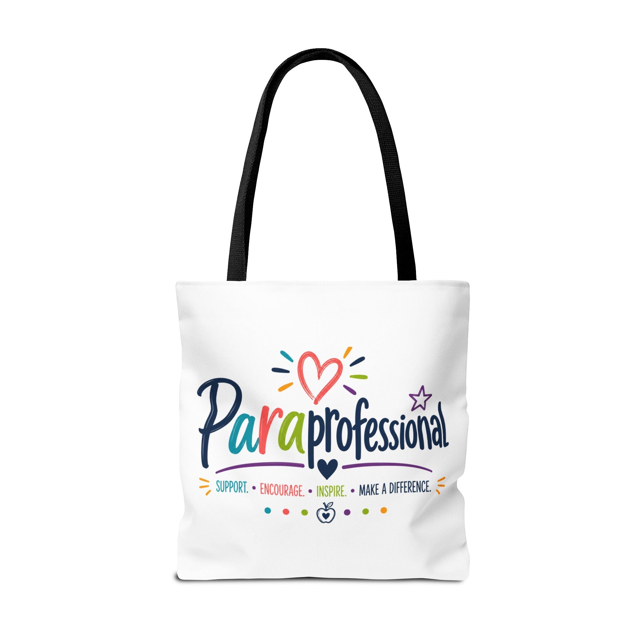 Paraprofessional Heart Logo Tote Bag | School Staff Appreciation