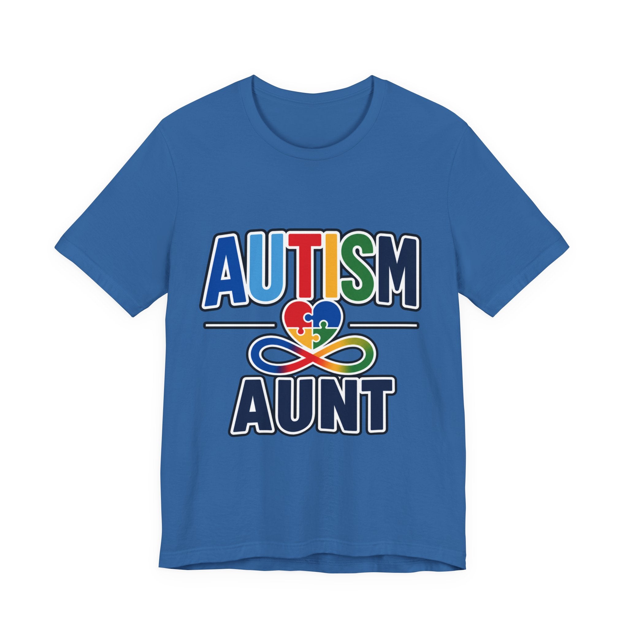 Autism Aunt Shirt | Colorful Puzzle Heart Tee | Autism Acceptance Gift for Aunt | Neurodiversity Awareness T-Shirt | Family Apparel