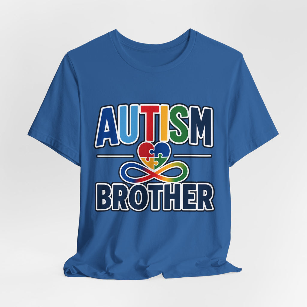 Autism Brother Shirt | Puzzle Heart Infinity T-Shirt | Proud Autism Sibling Tee | Autism Awareness & Acceptance Gift for Brother