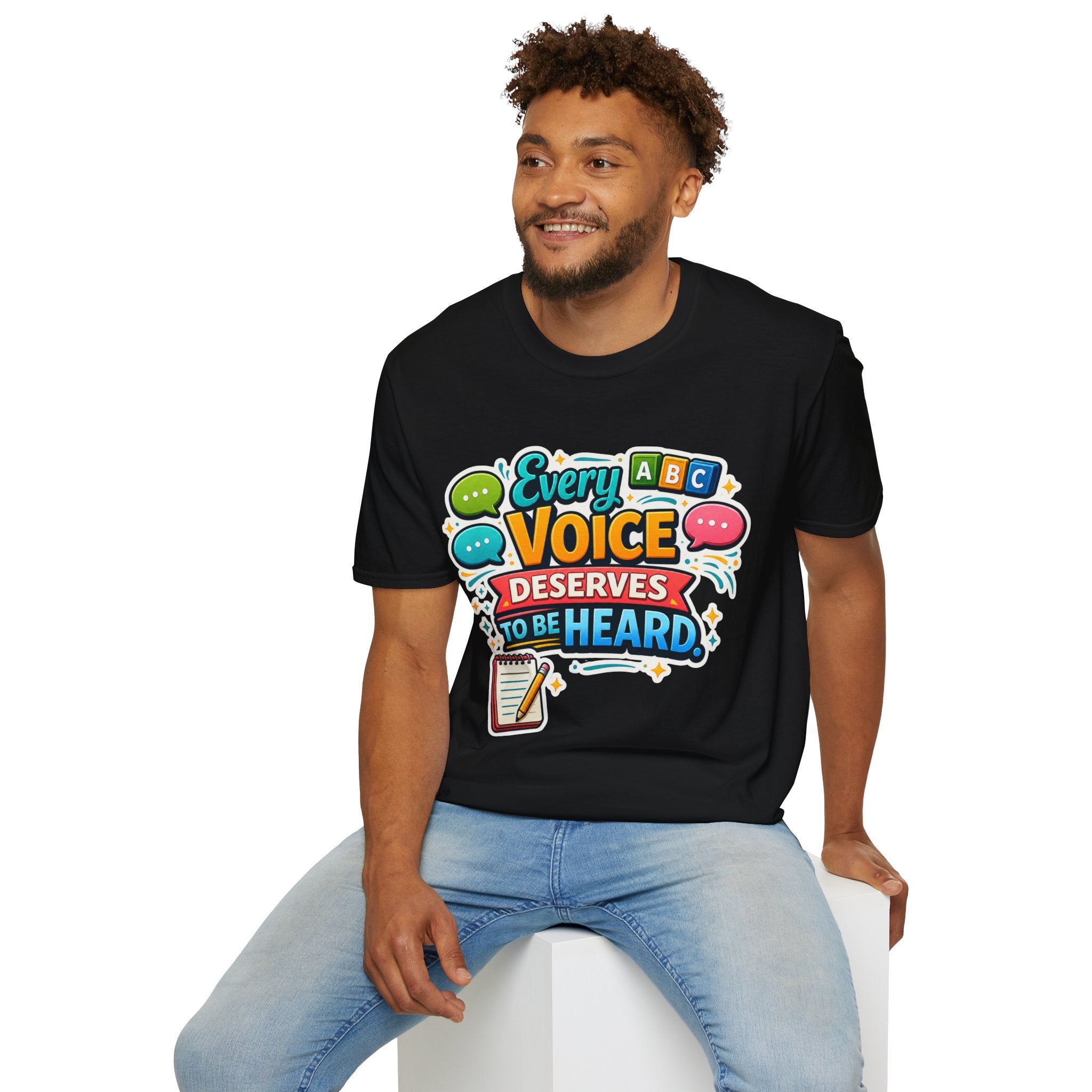Every Voice Deserves to Be Heard T-Shirt | Speech Therapy, Educator Tee