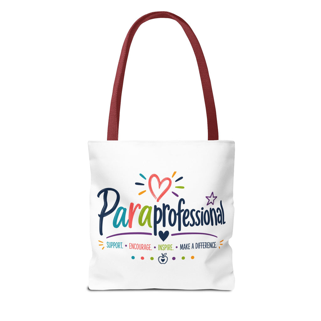 Paraprofessional Heart Logo Tote Bag | School Staff Appreciation