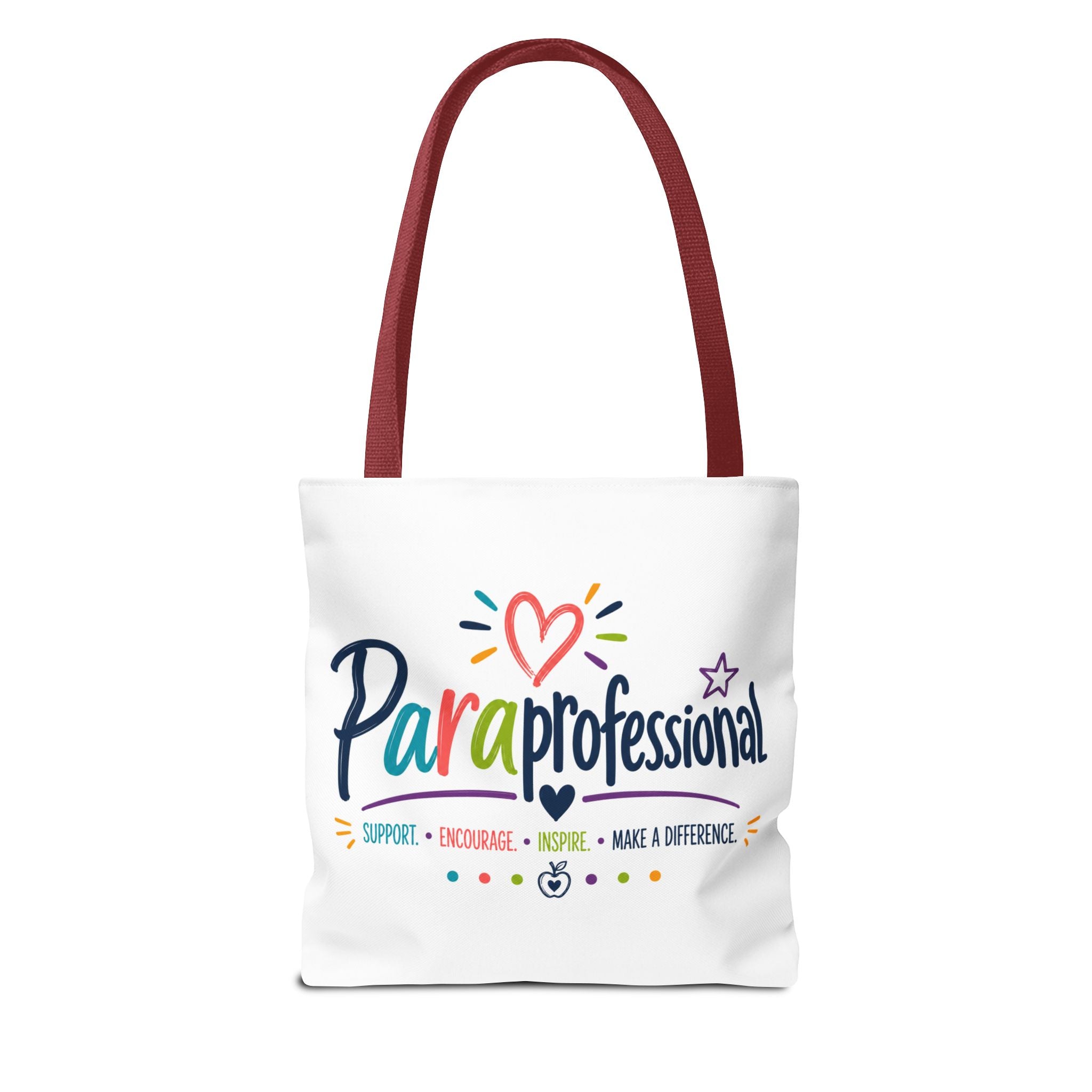 Paraprofessional Heart Logo Tote Bag | School Staff Appreciation