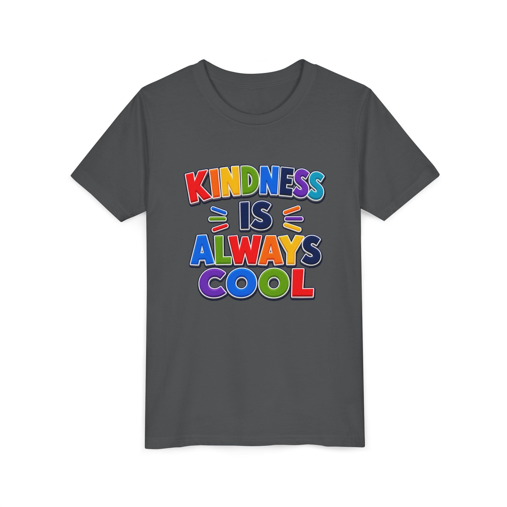 Kindness Is Always Cool youth tee | Rainbow Positive Message Shirt