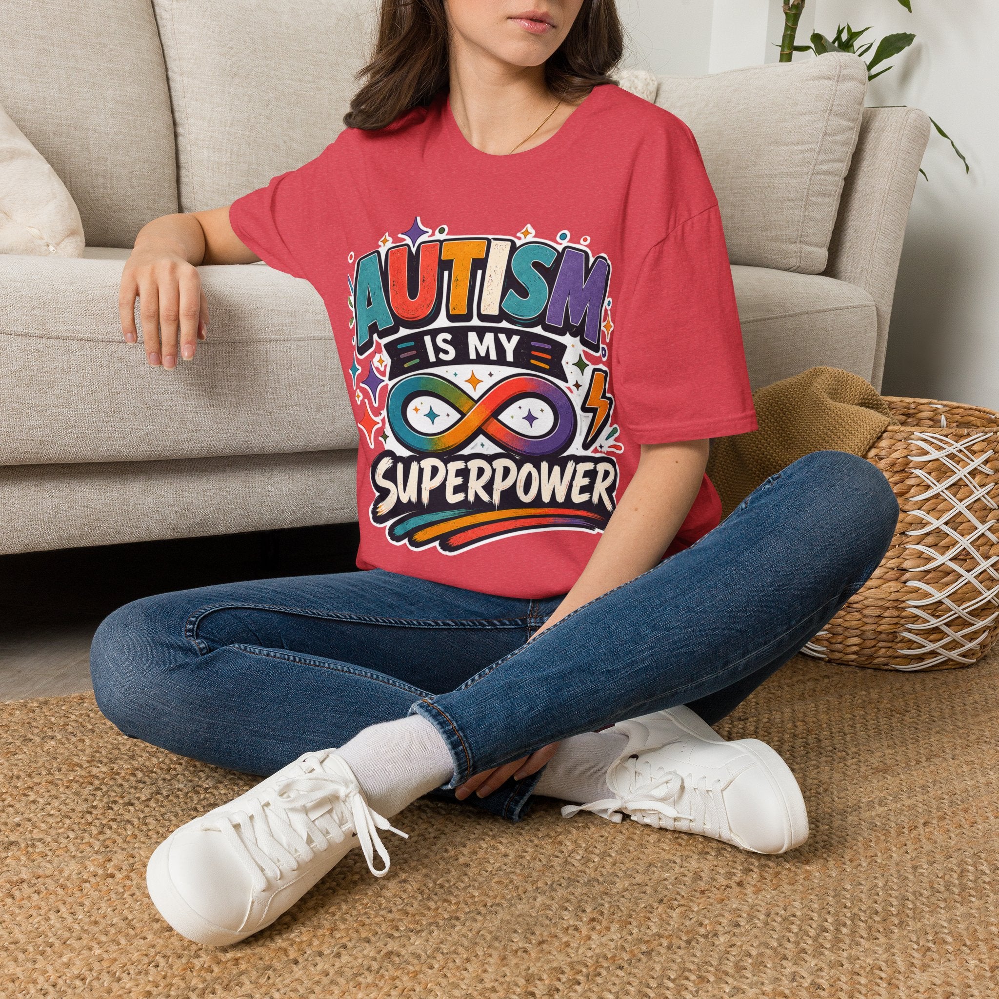 Autism Is My Superpower Shirt Autism Awareness T Shirt Autism Acceptance Tee Infinity Heart Puzzle Design Neurodiversity Gift Unisex