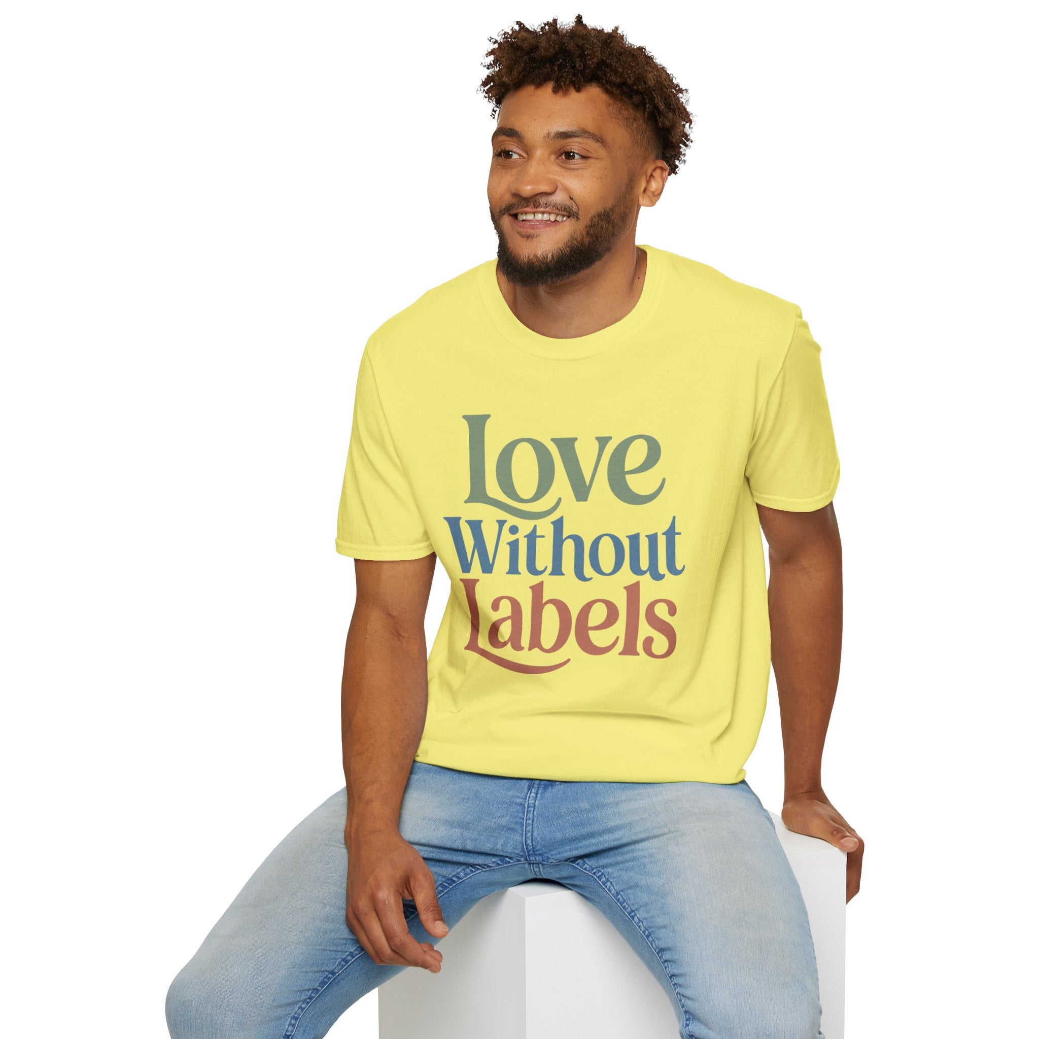 Love Without Labels T-Shirt, Inclusive Typography Tee, Autism Acceptance Shirt, Disability Inclusion Gift, Special Education Teacher Tee