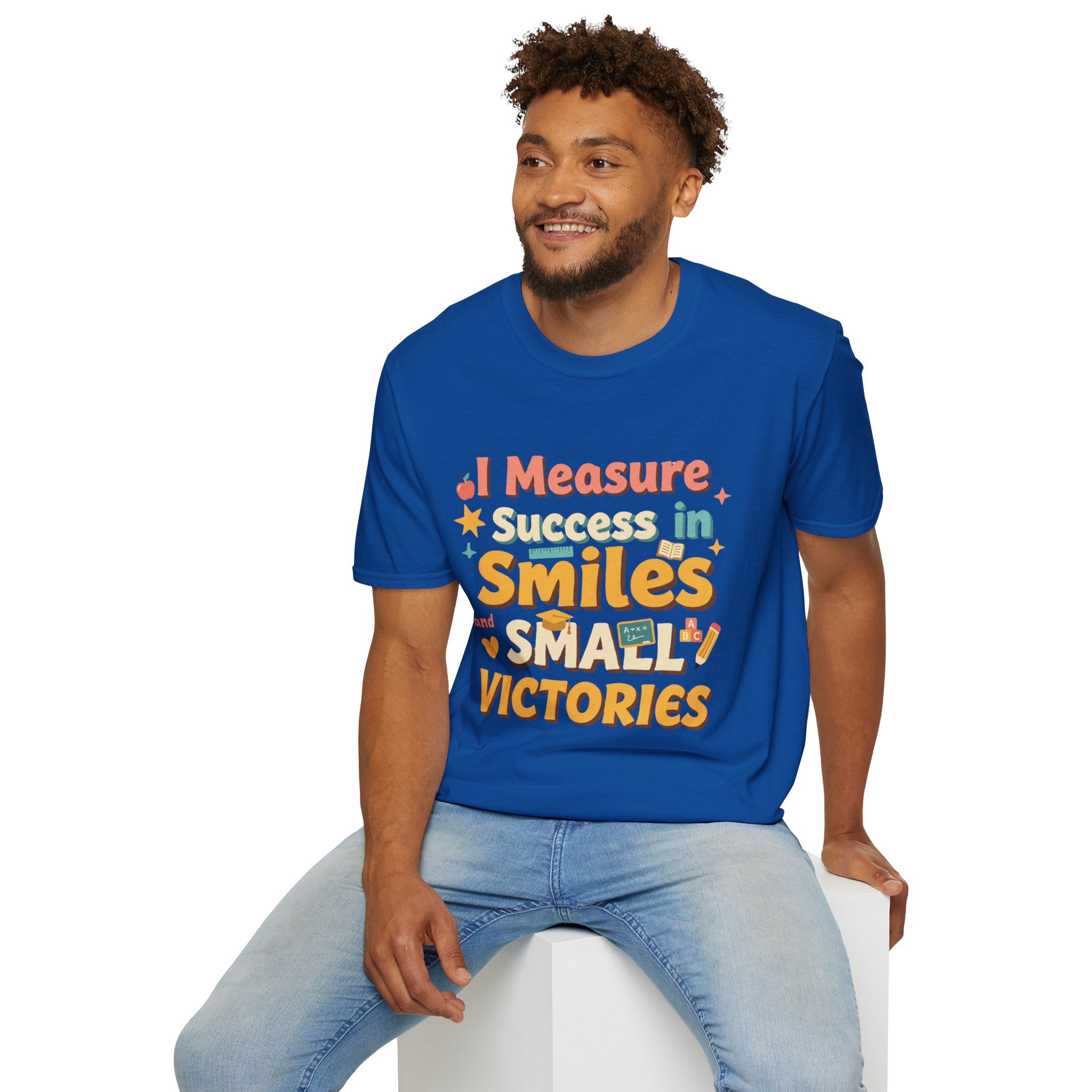 I Measure Success in Smiles Graphic T-Shirt | Positive Quote Tee