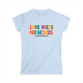 Love Needs No Words Shirt, Autism Acceptance Minimal Tee, Nonverbal Autism T-Shirt, Autism Awareness Gift, White Simple Design