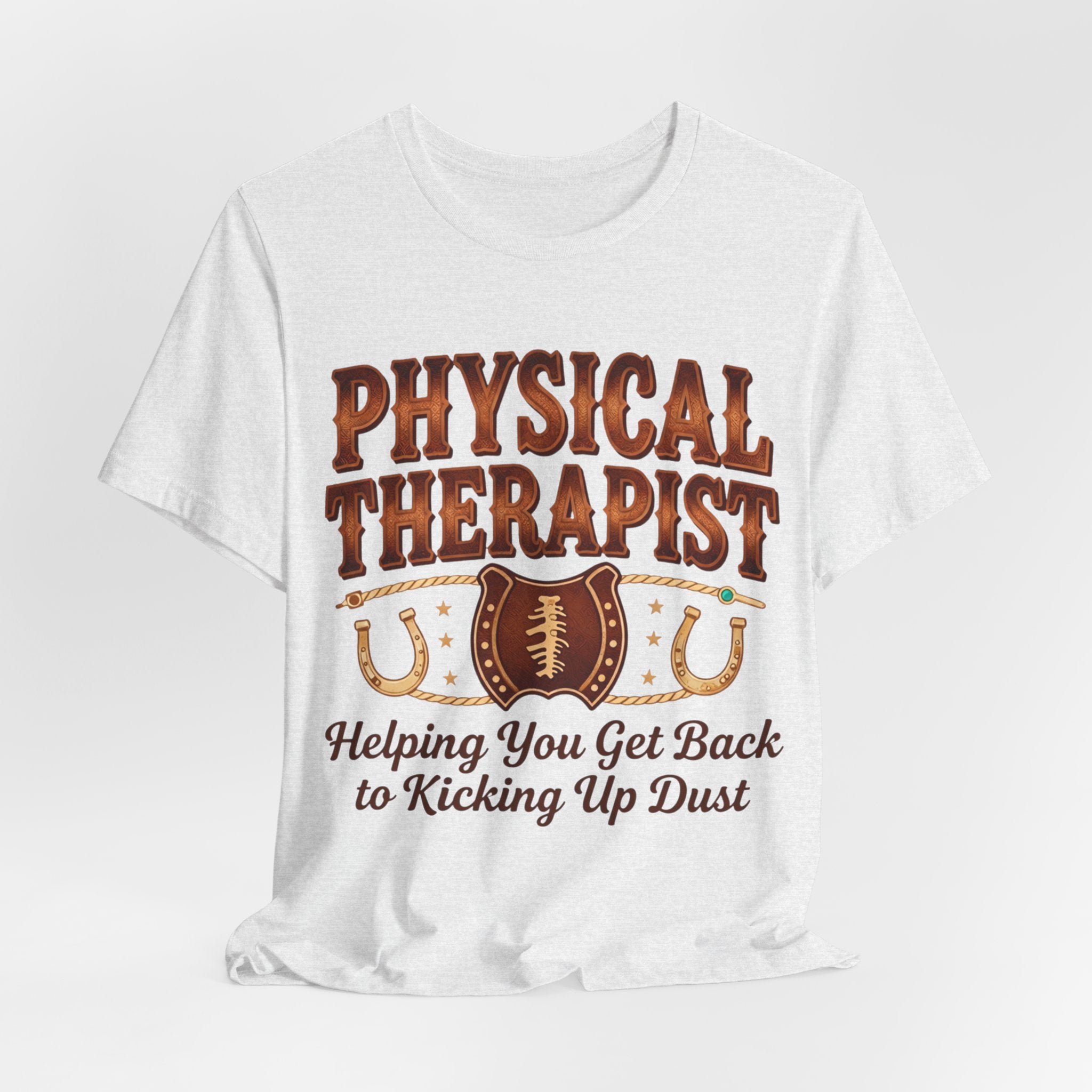 Physical Therapist Football Horseshoes Tee | Helping You Get Back to Kicking Up Dust