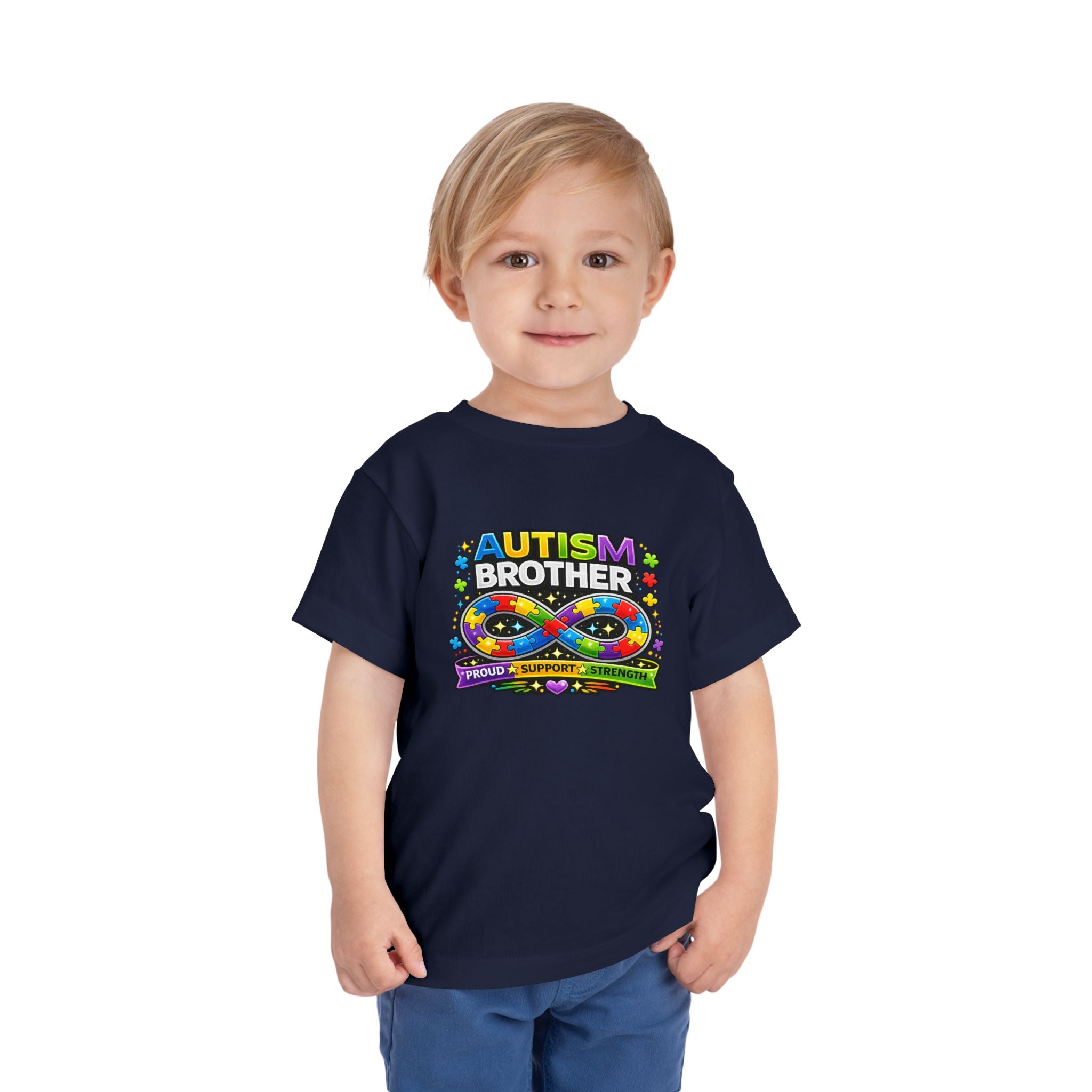 Autism Brother Toddler Tee | Puzzle Ribbon Support
