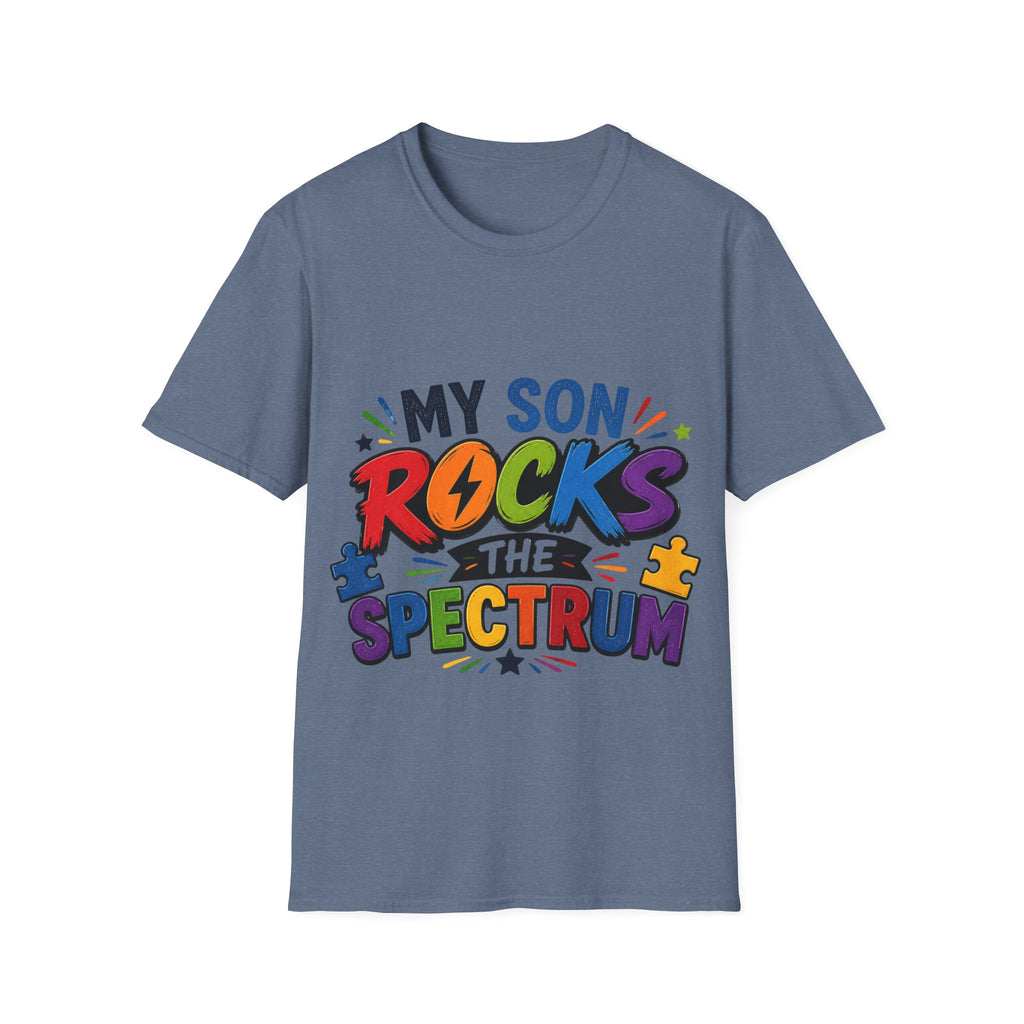 My Son Rocks the Spectrum Shirt, Autism Mom Shirt, Proud Autism Parent Tee, Autism Acceptance T-Shirt, Special Needs Mom Apparel